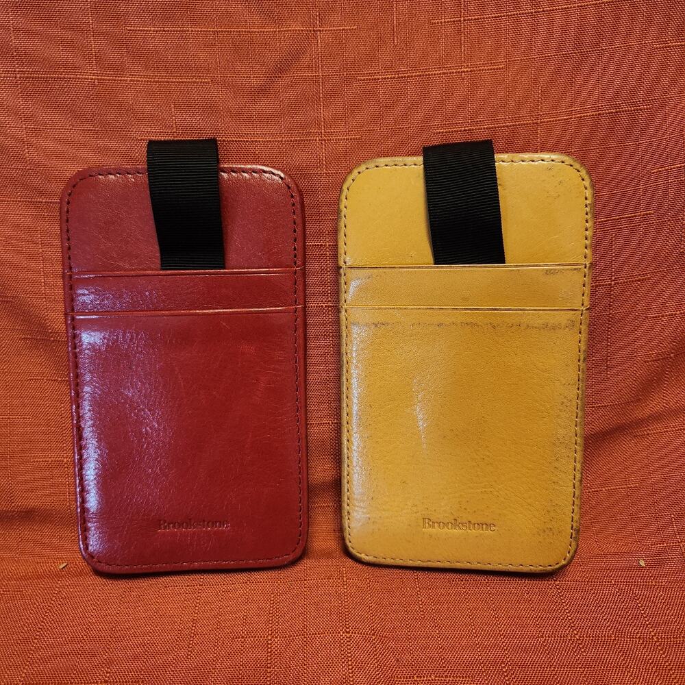2 Leather Phone And Card Case For Phones Up To 3” x 5.5” w/ Magnetic seal